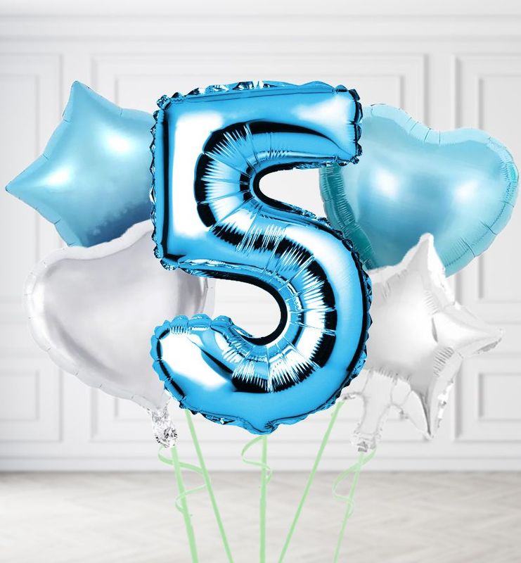 Blue Number Balloons