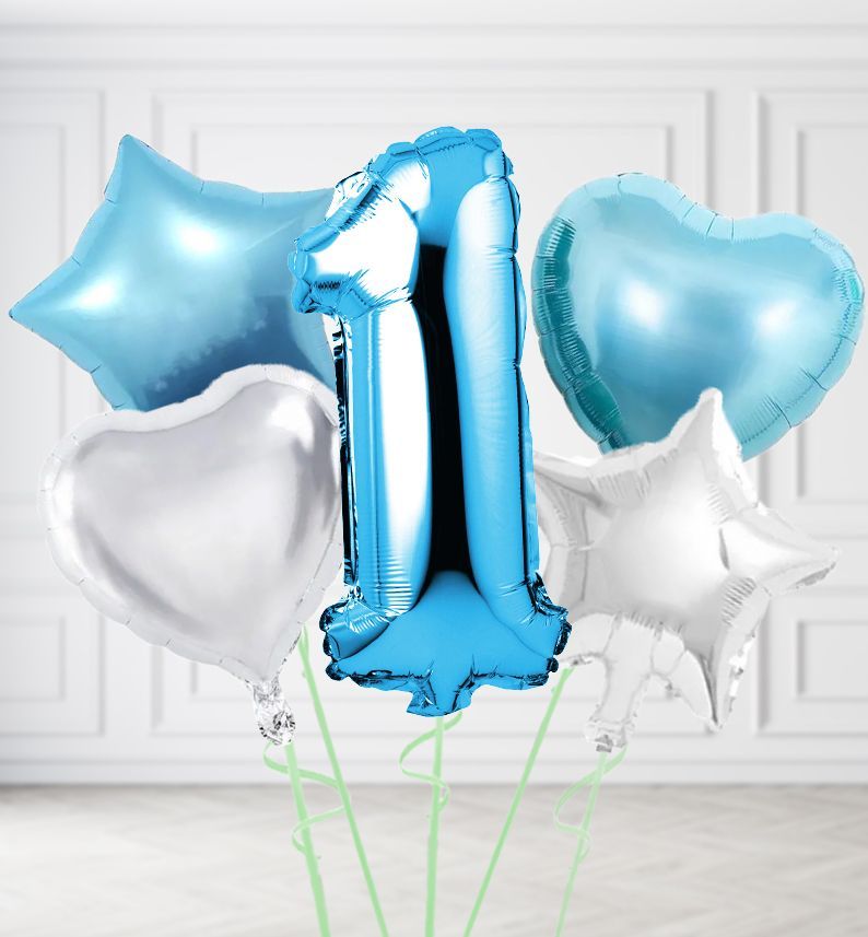 Blue Number Balloons