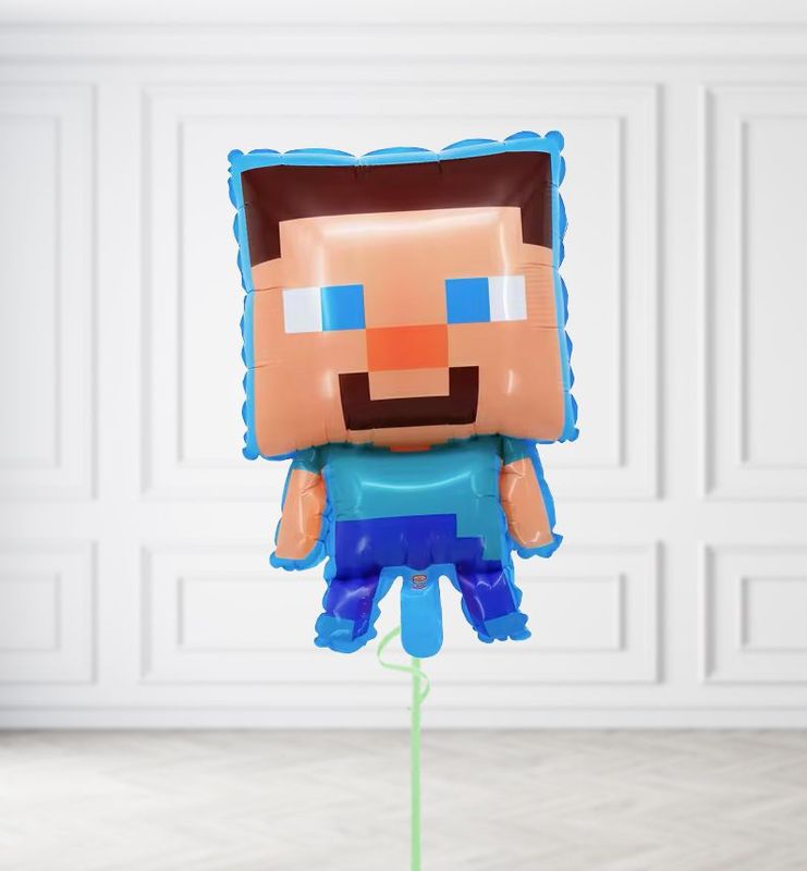 Big Head Minecraft Steve Balloons
