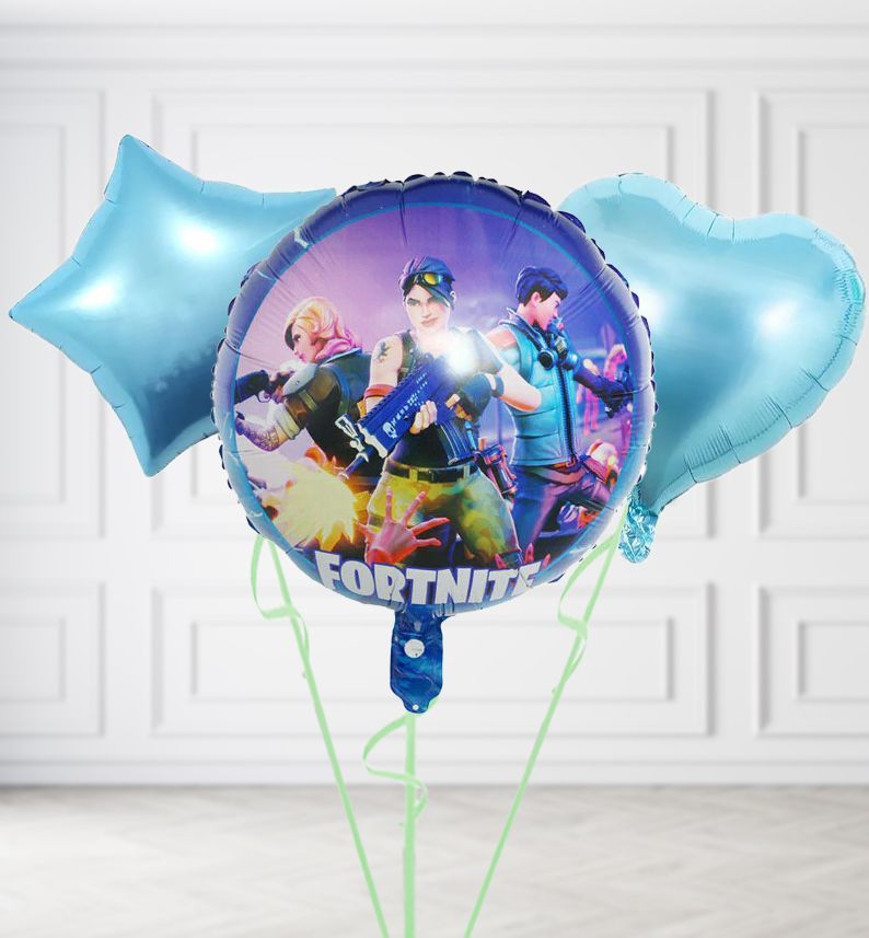 Fortnite Round Balloons, Build a Helium Filled Bunch: Add 2 balloons, Supersize Bunch: No Extras, Colour Theme: Match with Centrepiece