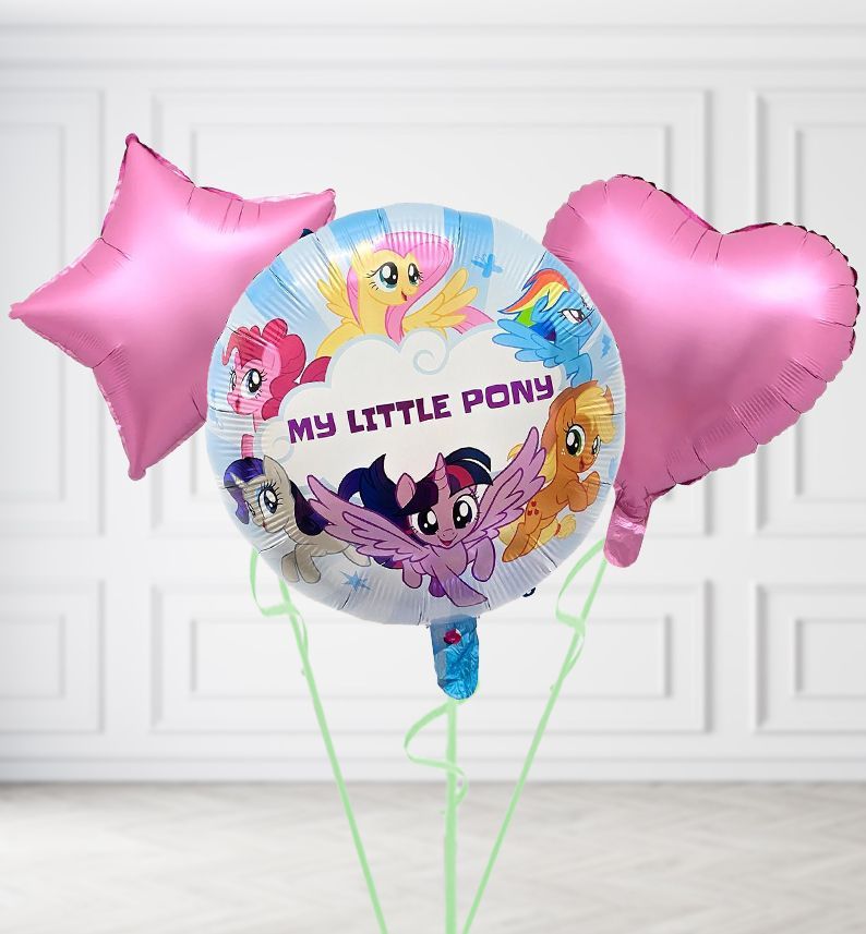 My Little Pony Round Balloons, Build a Helium Filled Bunch: Add 2 balloons, Supersize Bunch: No Extras, Colour Theme: Match with Centrepiece