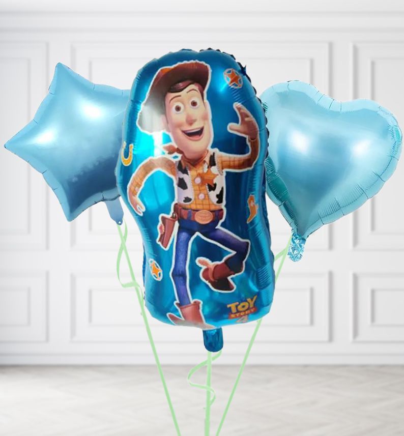 Toy Story Woody Balloons, Build a Helium Filled Bunch: Add 2 balloons, Supersize Bunch: No Extras, Colour Theme: Match with Centrepiece
