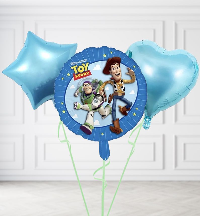 Toy Story Buzz and Woody Round Balloons, Build a Helium Filled Bunch: Add 2 balloons, Supersize Bunch: No Extras, Colour Theme: Match with Centrepiece