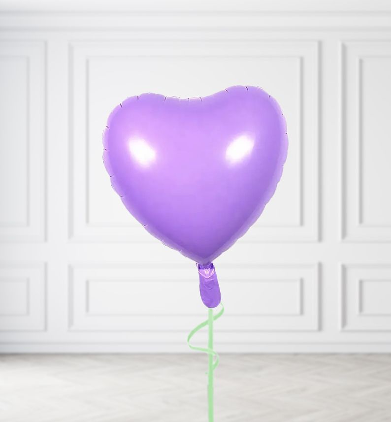 Lilac Heart Balloon Bunches, Build a Helium Filled Bunch: Single Balloon