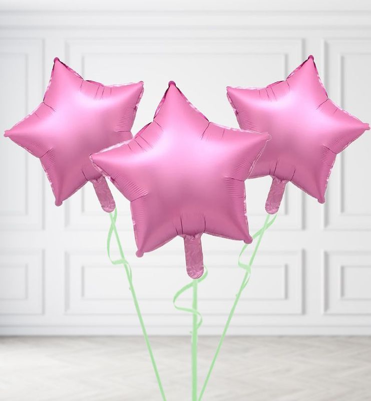 Pink Star Balloon Bunches