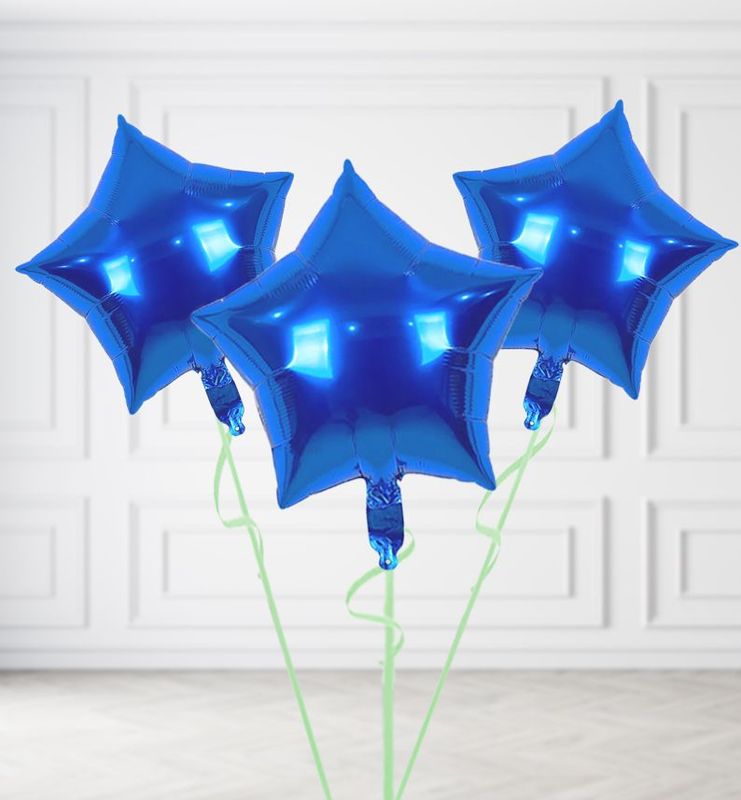 Royal Blue Star Balloon Bunches