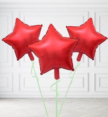 Red Star Balloon Bunches