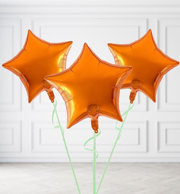 Orange Star Balloon Bunches