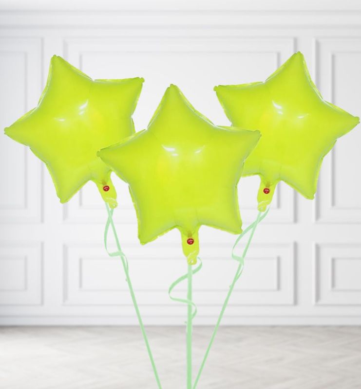 Green Star Balloon Bunches