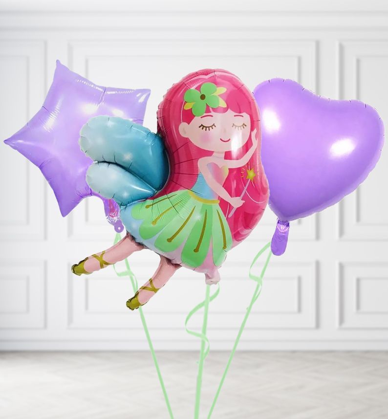 Fairy Balloons, Build a Helium Filled Bunch: Add 2 balloons, Supersize Bunch: No Extras, Colour Theme: Match with Centrepiece