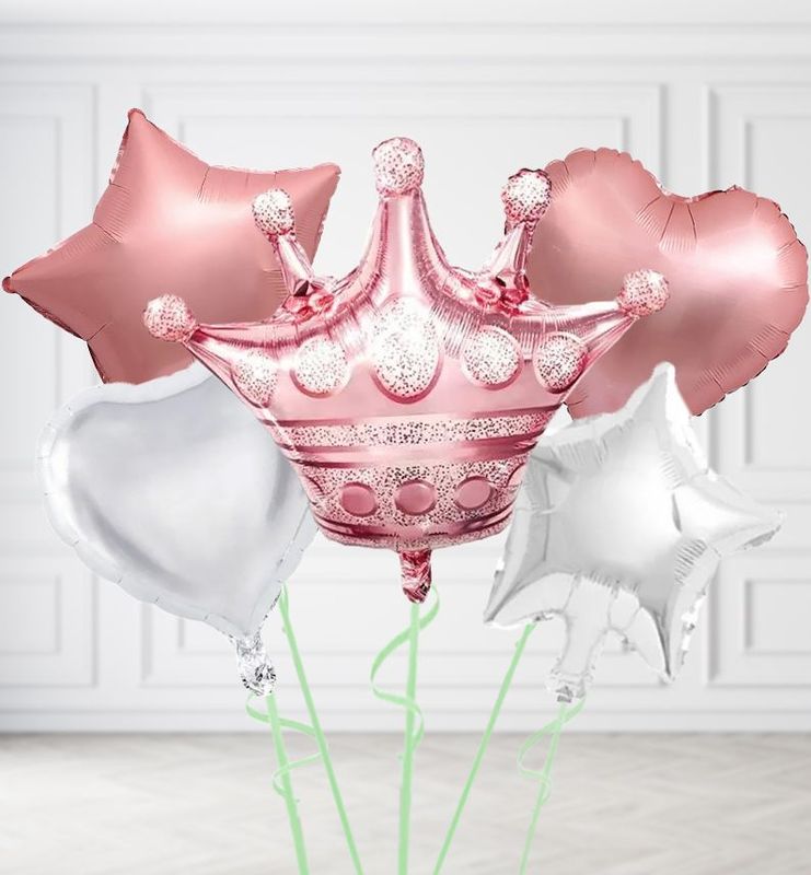 Rose Gold Crown Balloons