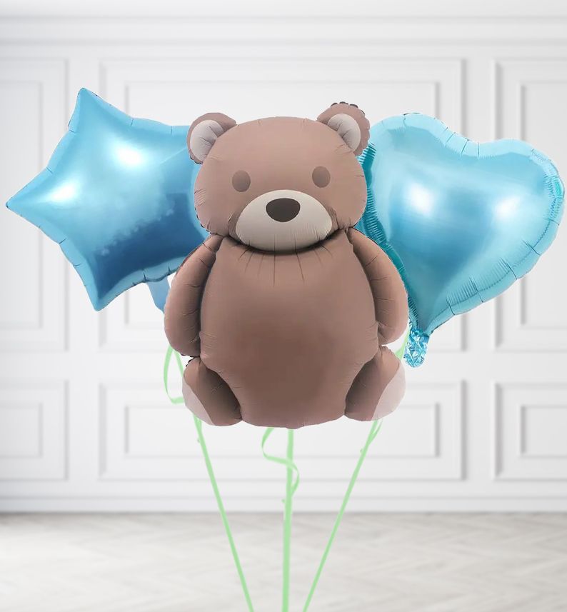 Matte Bear Balloons, Build a Helium Filled Bunch: Add 2 balloons, Supersize Bunch: No Extras, Colour Theme: Match with Centrepiece