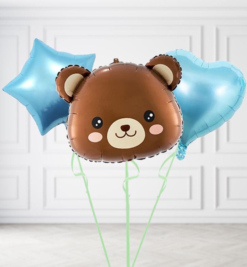 Bear Head Balloons, Build a Helium Filled Bunch: Add 2 balloons, Supersize Bunch: No Extras, Colour Theme: Match with Centrepiece