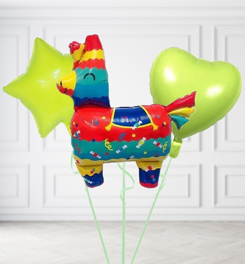 Pinata Balloons, Build a Helium Filled Bunch: Add 2 balloons, Supersize Bunch: No Extras, Colour Theme: Match with Centrepiece