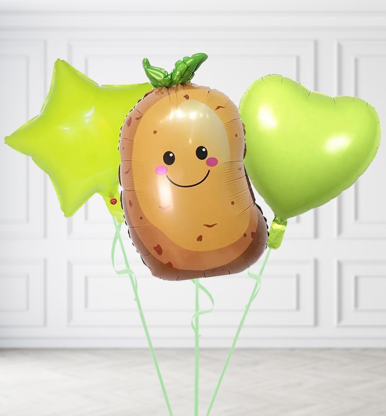 Spud Balloons, Build a Helium Filled Bunch: Add 2 balloons, Supersize Bunch: No Extras, Colour Theme: Match with Centrepiece