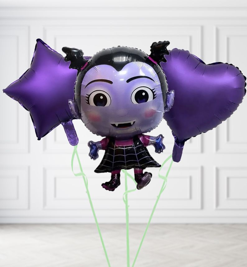 Vampire Girl Balloons, Build a Helium Filled Bunch: Add 2 balloons, Supersize Bunch: No Extras, Colour Theme: Match with Centrepiece