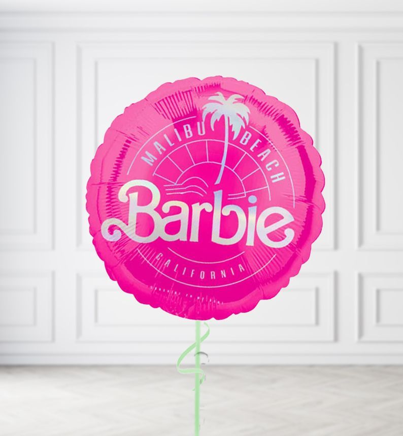 Barbie Logo Round Balloons, Build a Helium Filled Bunch: No Extras, Supersize Bunch: No Extras
