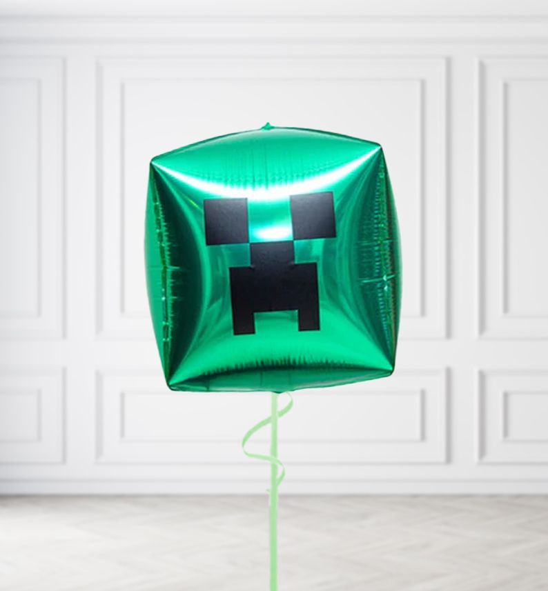 Minecraft Creeper Block Balloons, Build a Helium Filled Bunch: No Extras, Supersize Bunch: No Extras
