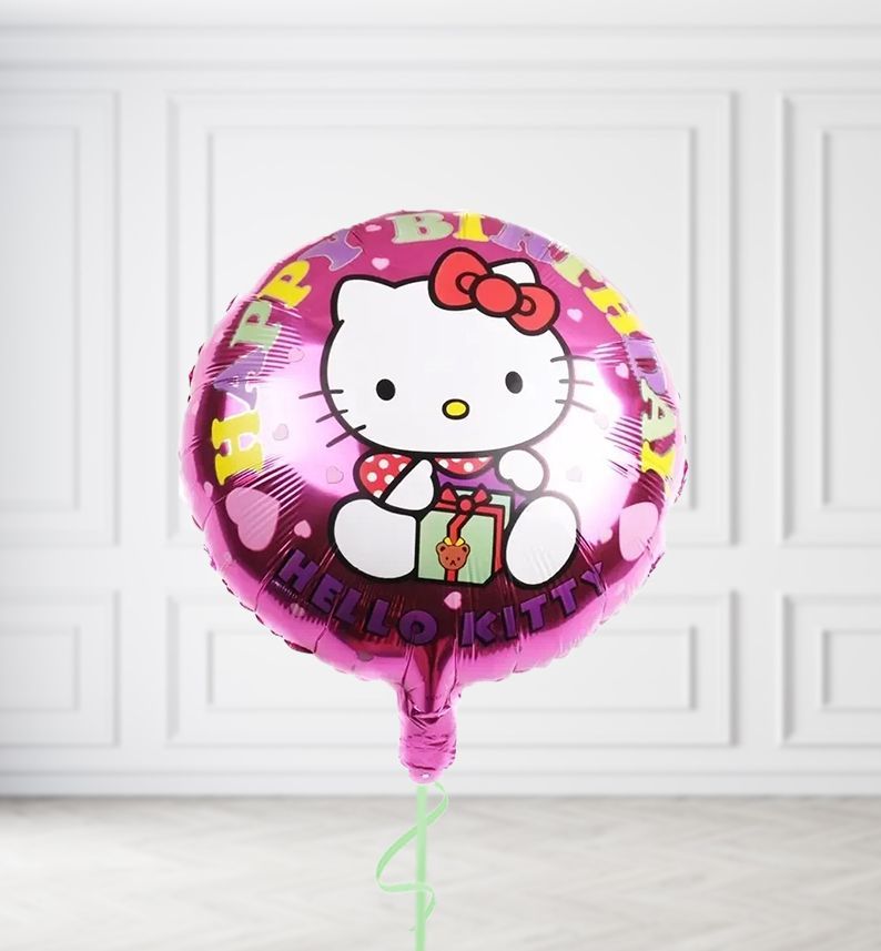 Hello Kitty Happy Birthday Balloons, Build a Helium Filled Bunch: No Extras, Supersize Bunch: No Extras