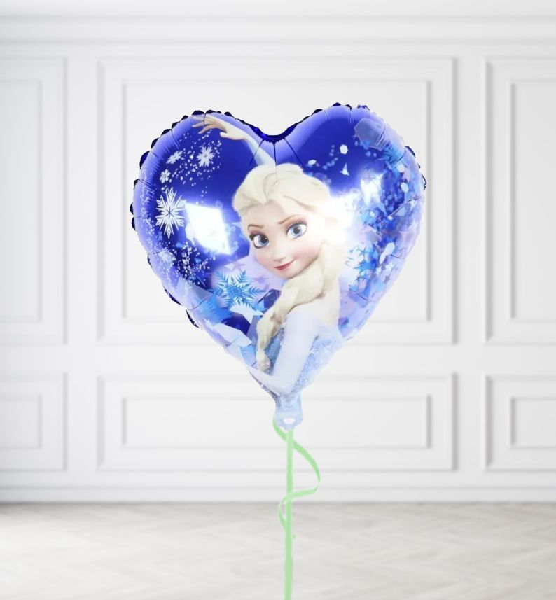 Frozen Elsa Heart Balloons, Build a Helium Filled Bunch: No Extras, Supersize Bunch: No Extras