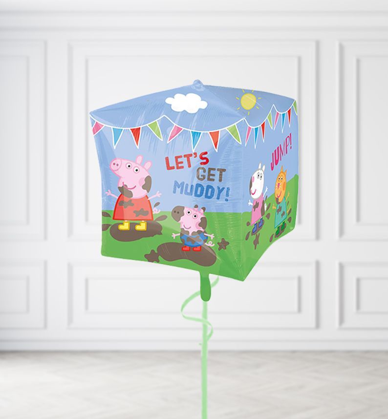 Peppa Pig Cube Balloons, Build a Helium Filled Bunch: No Extras, Supersize Bunch: No Extras