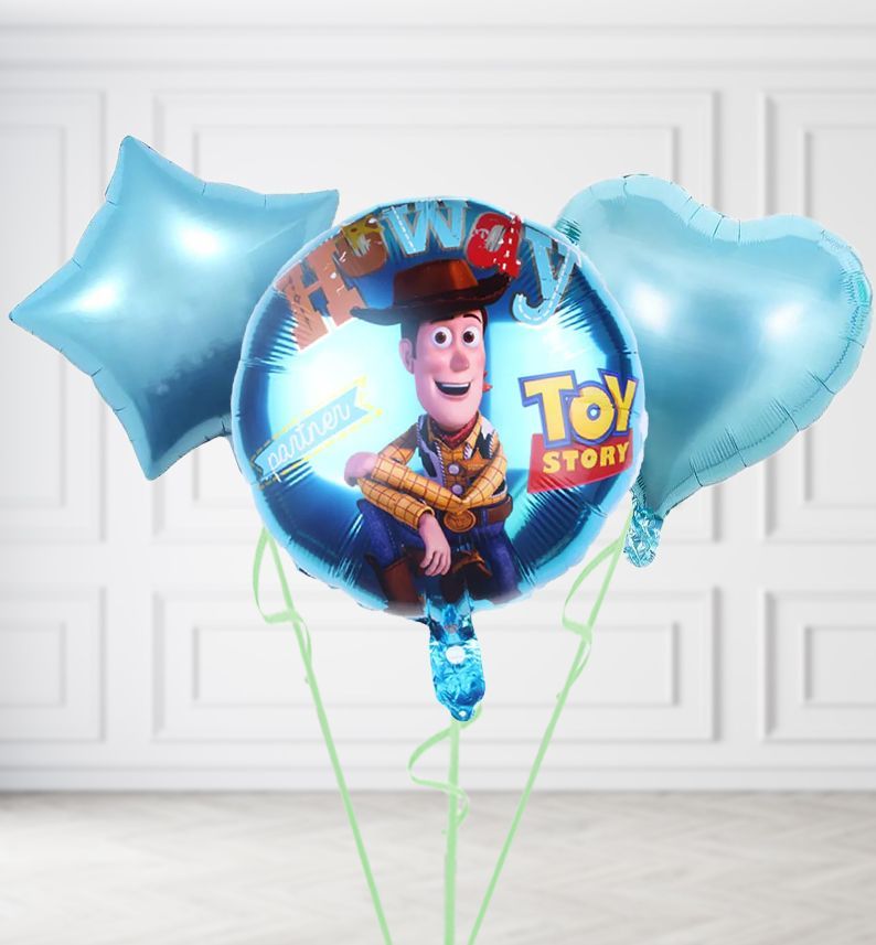 Toy Story Woody Round Balloons, Build a Helium Filled Bunch: Add 2 balloons, Supersize Bunch: No Extras, Colour Theme: Match with Centrepiece