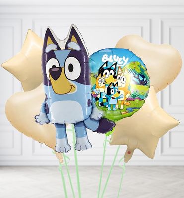Ballonim® Ballon Gonflable Géant Bluey (environ 80 Cm) - Pour Anniversaire, Décoration - Remplissage Hélium Ou Air