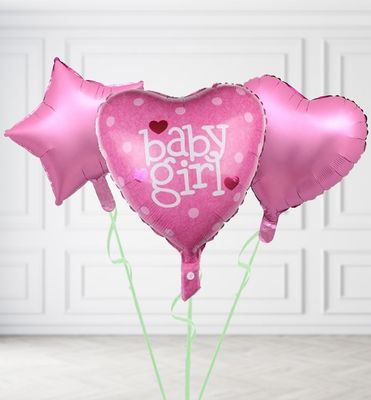 Mid Pink Baby Girl Balloons