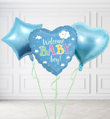Welcome Baby Boy Balloons