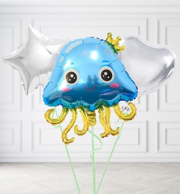 Blue Jellyfish Balloons