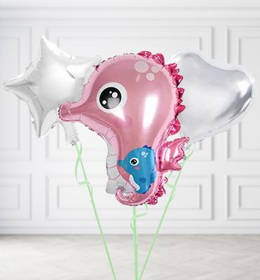 Pink Seahorse Balloons