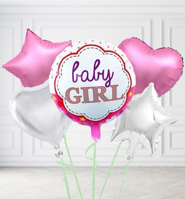 Pink Dots Baby Girl Balloons Pink Dots Baby Girl Balloons