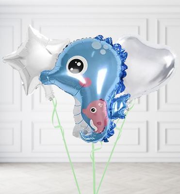 Blue Seahorse Balloons