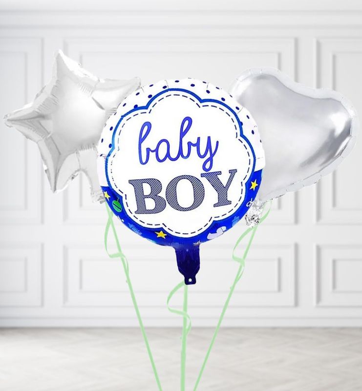 Blue Dots Baby Boy Balloons
