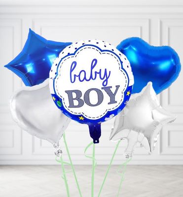Blue Dots Baby Boy Balloons Blue Dots Baby Boy Balloons