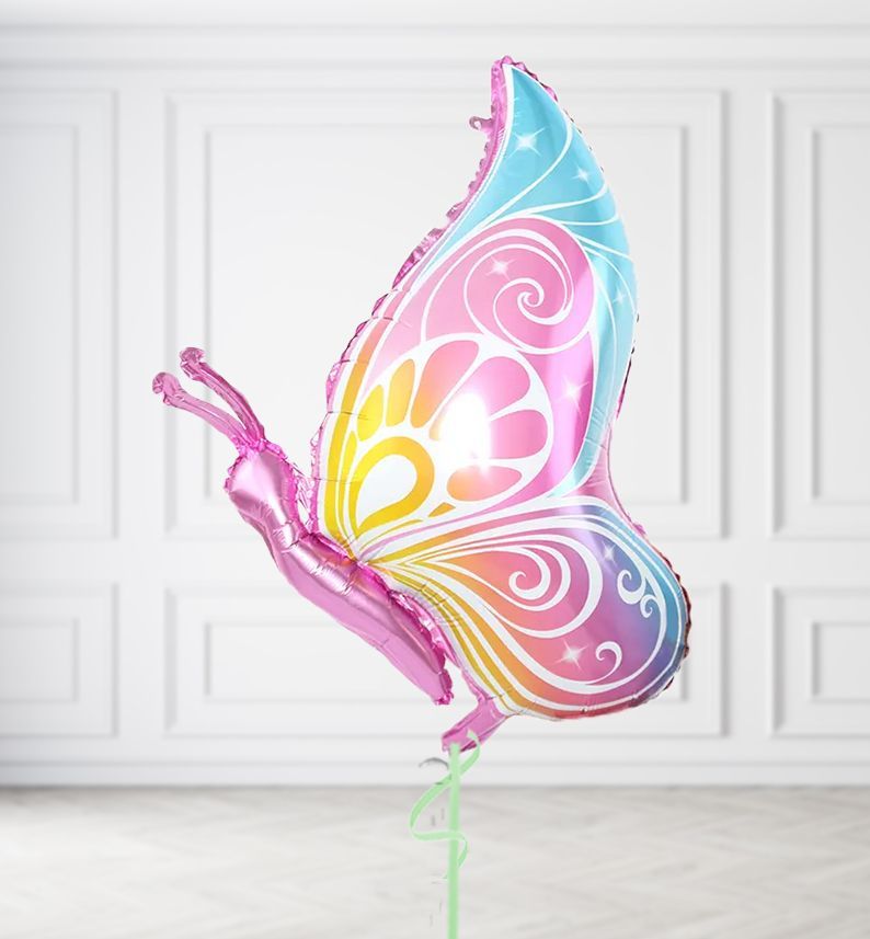 Pink and Blue Butterfly Balloons, Build a Helium Filled Bunch: No Extras, Supersize Bunch: No Extras
