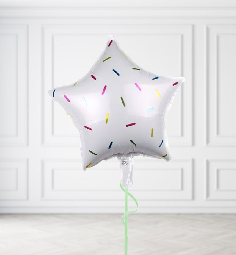 Sprinkled Star Balloons, Build a Helium Filled Bunch: No Extras, Supersize Bunch: No Extras