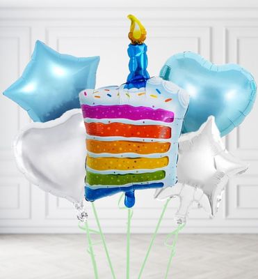 Rainbow Cake Slice Balloons