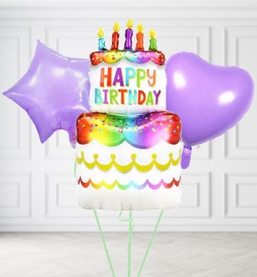 Happy Birthday Cake Balloons