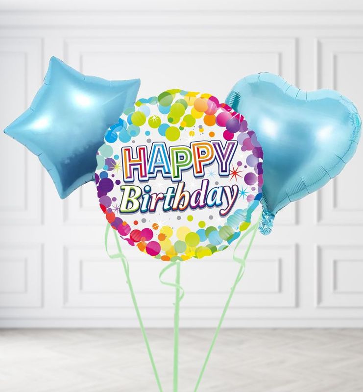 Happy Birthday Confetti Balloons