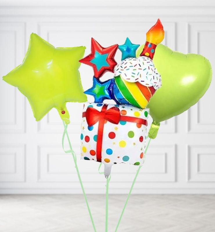 Rainbow Present Balloons