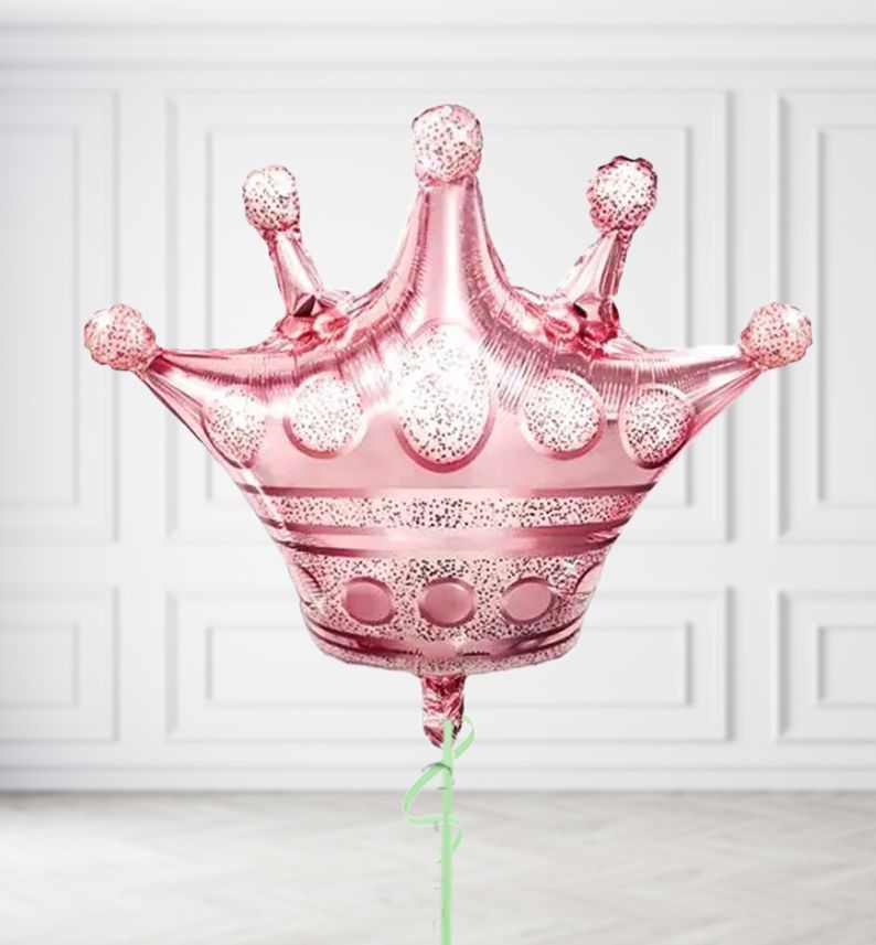 Rose Gold Crown Balloons, Build a Helium Filled Bunch: No Extras, Supersize Bunch: No Extras