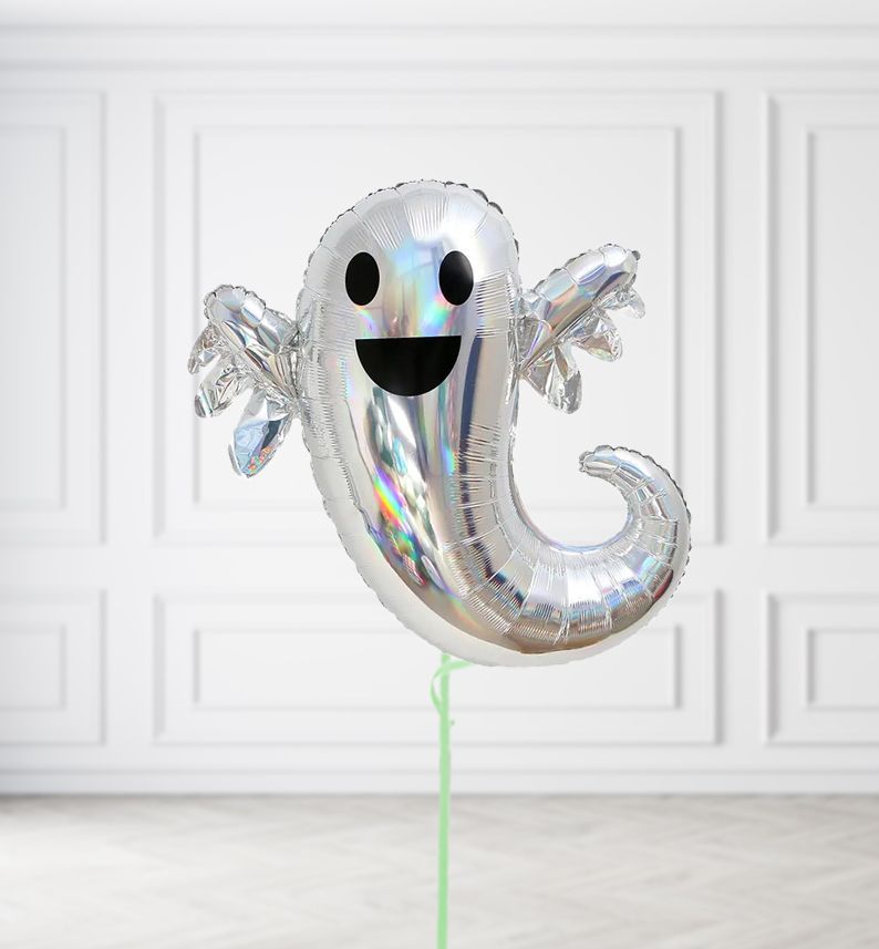XL Silver Ghost Balloons, Build a Helium Filled Bunch: No Extras, Supersize Bunch: No Extras
