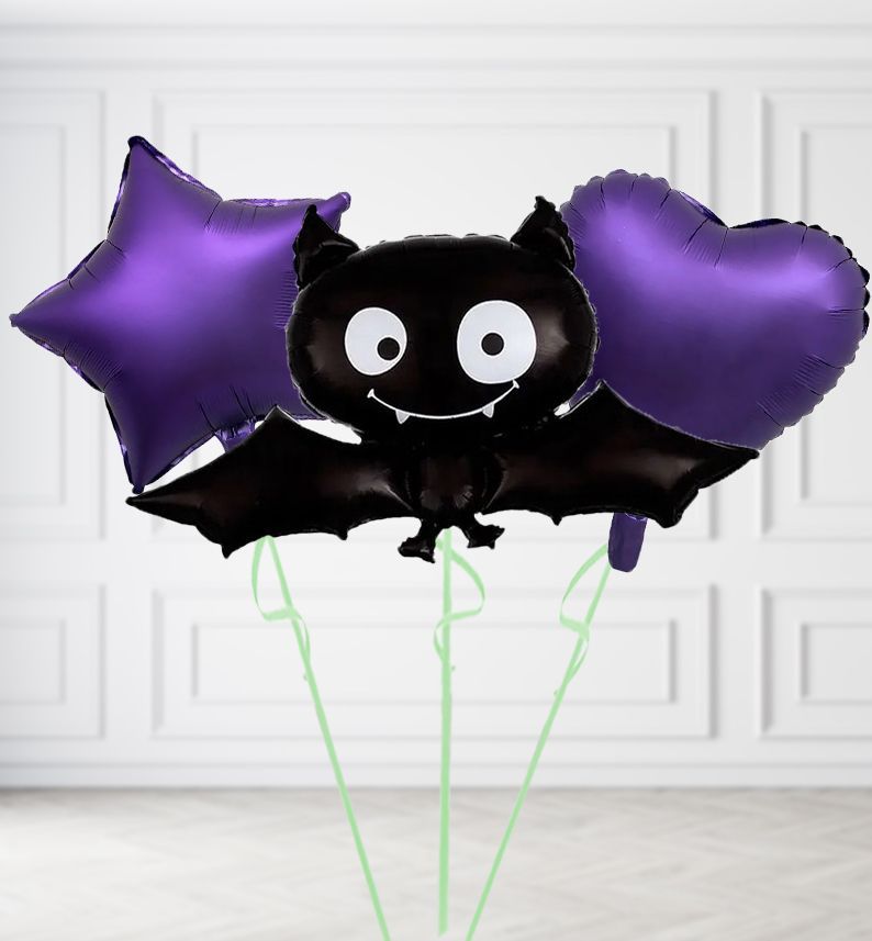 Cheeky Bat Balloons, Build a Helium Filled Bunch: Add 2 balloons, Supersize Bunch: No Extras, Colour Theme: Match with Centrepiece