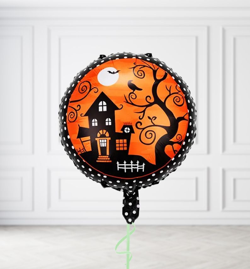 Happy Halloween Round Balloons, Build a Helium Filled Bunch: No Extras, Supersize Bunch: No Extras