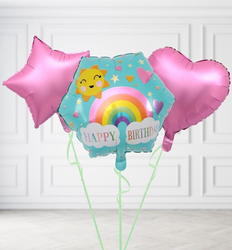 Happy Birthday Rainbow Balloons