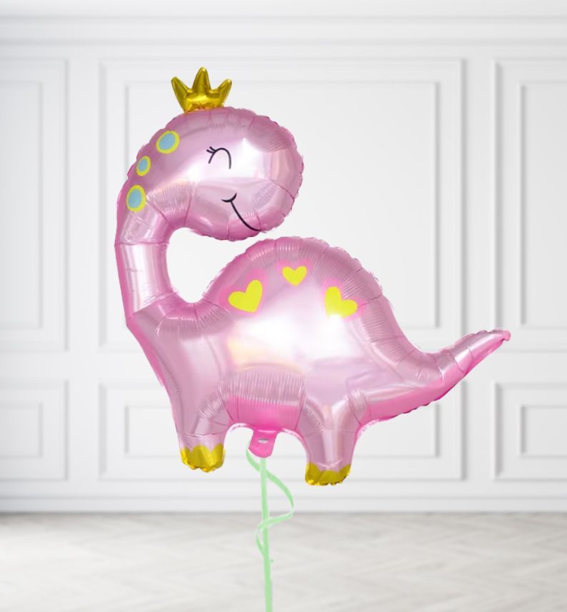 Pink Dinosaur Balloons, Build a Helium Filled Bunch: No Extras, Supersize Bunch: No Extras