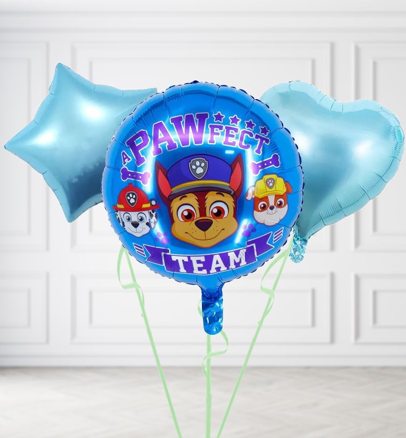 Paw Patrol  Friends Balloons, Build a Helium Filled Bunch: Add 2 balloons, Supersize Bunch: No Extras, Colour Theme: Match with Centrepiece