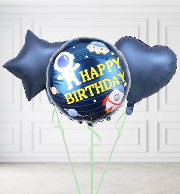 Happy Birthday Spaceman Balloons