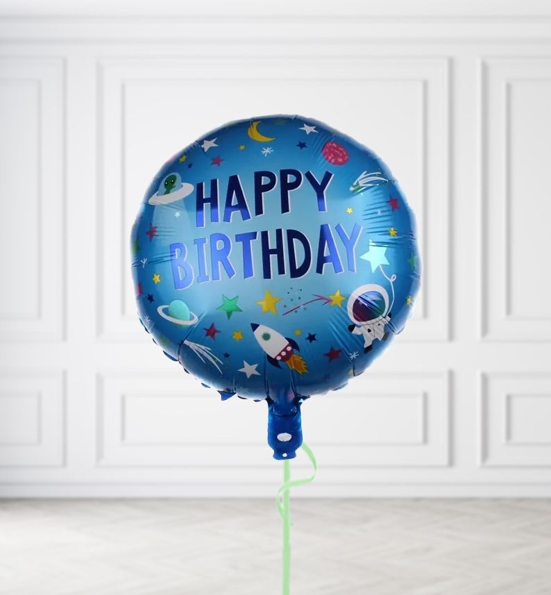 Happy Birthday Rocket Balloons, Build a Helium Filled Bunch: No Extras, Supersize Bunch: No Extras